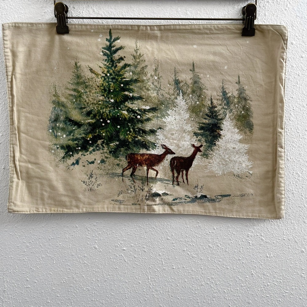 POTTERY BARN Seasonal Christmas Collection Placemats x6